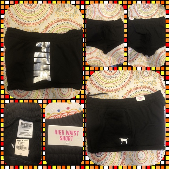 PINK Victoria's Secret Pants - BNWT Pink Victoria’s Secret Black High Waist Short
